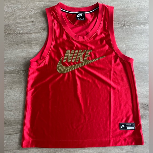 Nike Tops - Nike Glam Dunk Jersey Red Gold Women’s SZ M